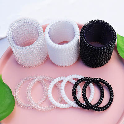 Simple Telephone Line Hair Ring Thin Bracelet Hair Rope New Style Hair Rope Hair Ponda Elastic Rubber Band Korean Hair Accessories