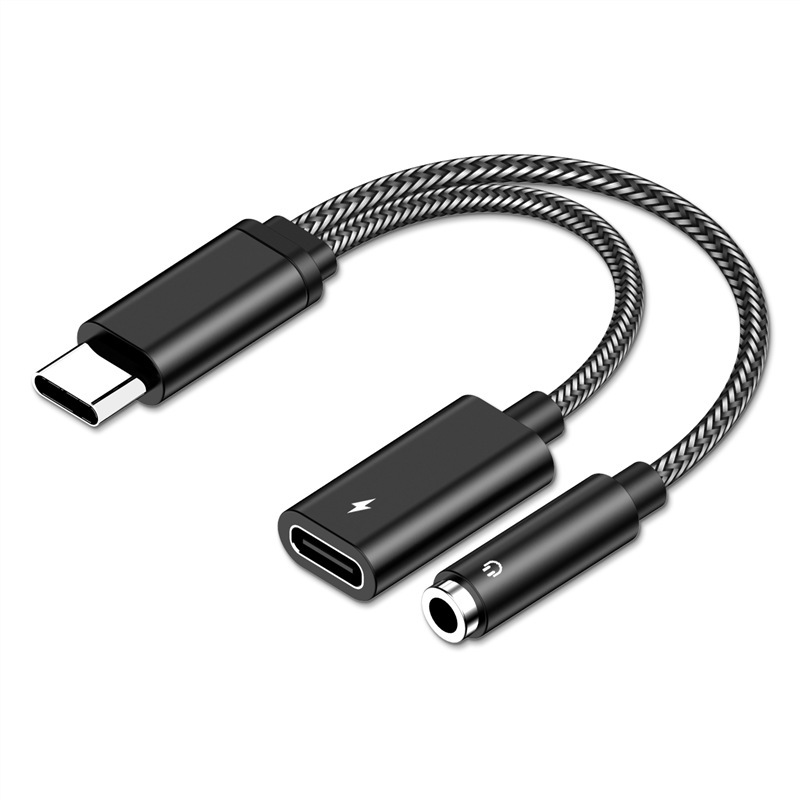 USB-Cアダプタtype-c回転3.5mmヘッドホンアダプタオーディオ変換線アンドロイド変換線2 in 1|undefined