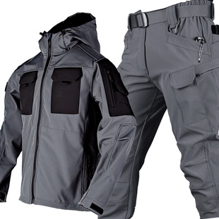 Intruder Shark Skin Soft Shell Rush Suit Special Forces Suit Spring and Autumn Soft Shell Army Fan Suit Men's Mountaineering Suit