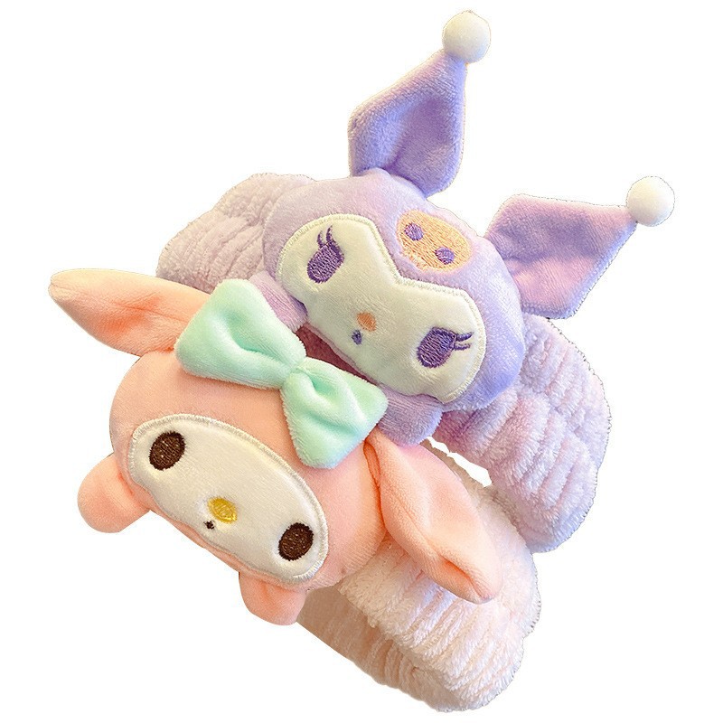 Cartoon cute girl heart plush Yugui dog hair band headdress makeup headband wash face scarf female headband