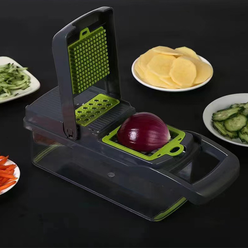 Slicer draining basket potato slice hand-pressed grater vegetable and fruit Dicer household kitchen vegetable cutter