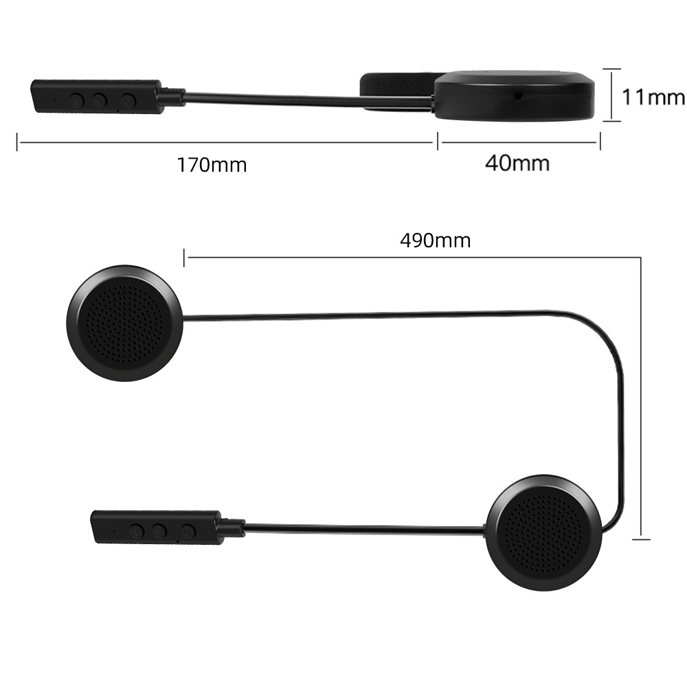 Motorcycle helmet Bluetooth headset headset microphone large volume stereo waterproof song phone take-out rider_voghion.com