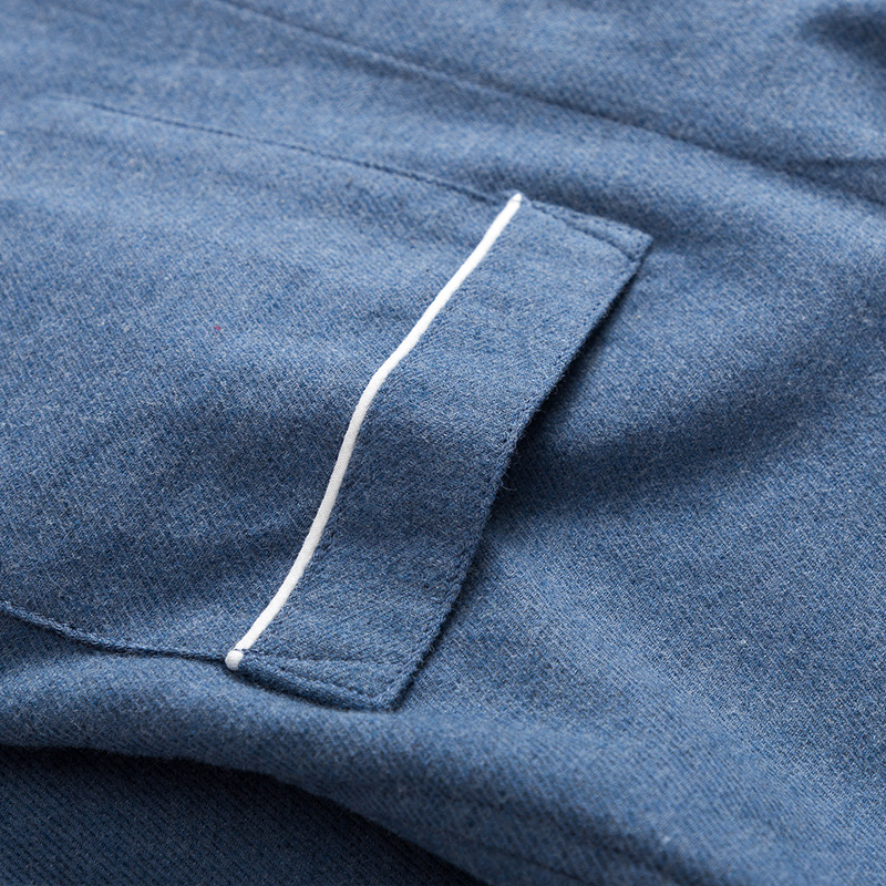 Winter Men's Cotton Sanding Pants Pajamas Women's Simple Warm Long Sleeve suit Solid Color Non-Print Home Clothes