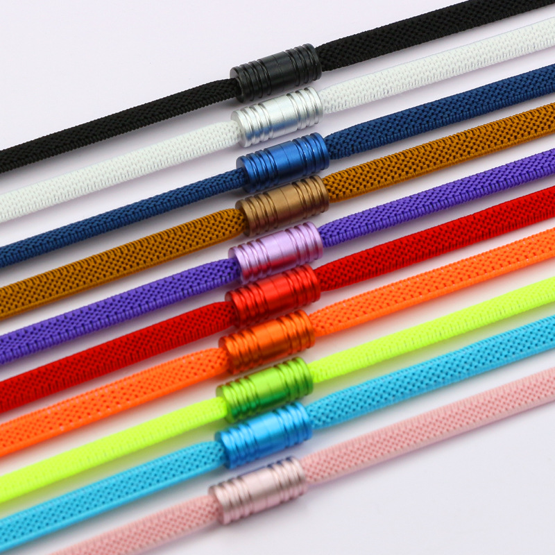 Lazy shoelace buckle tie-free elastic shoelace children adult flat shoelace rope do not need to tie fixed artifact