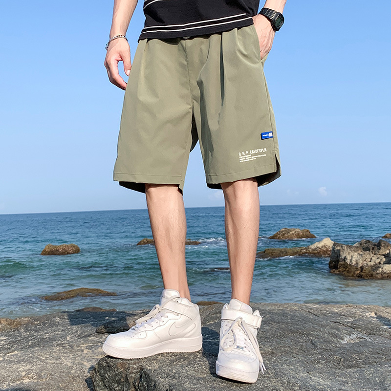 Sports shorts men's summer thin loose casual fashion brand Ice Silk quick-drying shorts student versatile beach pajama pants