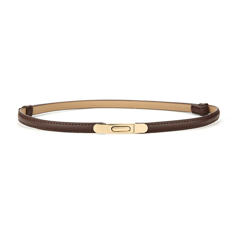 Women's Thin Belt Genuine Leather Fashion All-match ins Decorative Dress Simple Suit Coat Waisted Belt