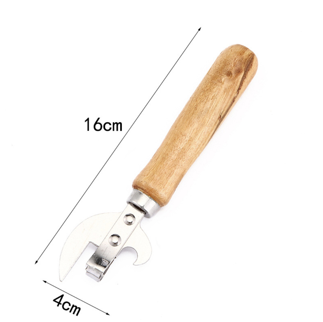Stainless steel wine bottle opener wooden handle beer screwdriver multifunctional wooden handle can opener