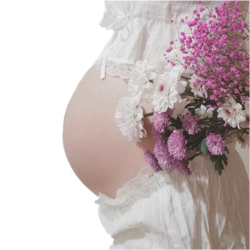 Pregnant Women Photo Portrait Clothing Sexy Big Belly Photo Small Fresh Lace Underwear Sling Shorts Photo Studio Photography Set