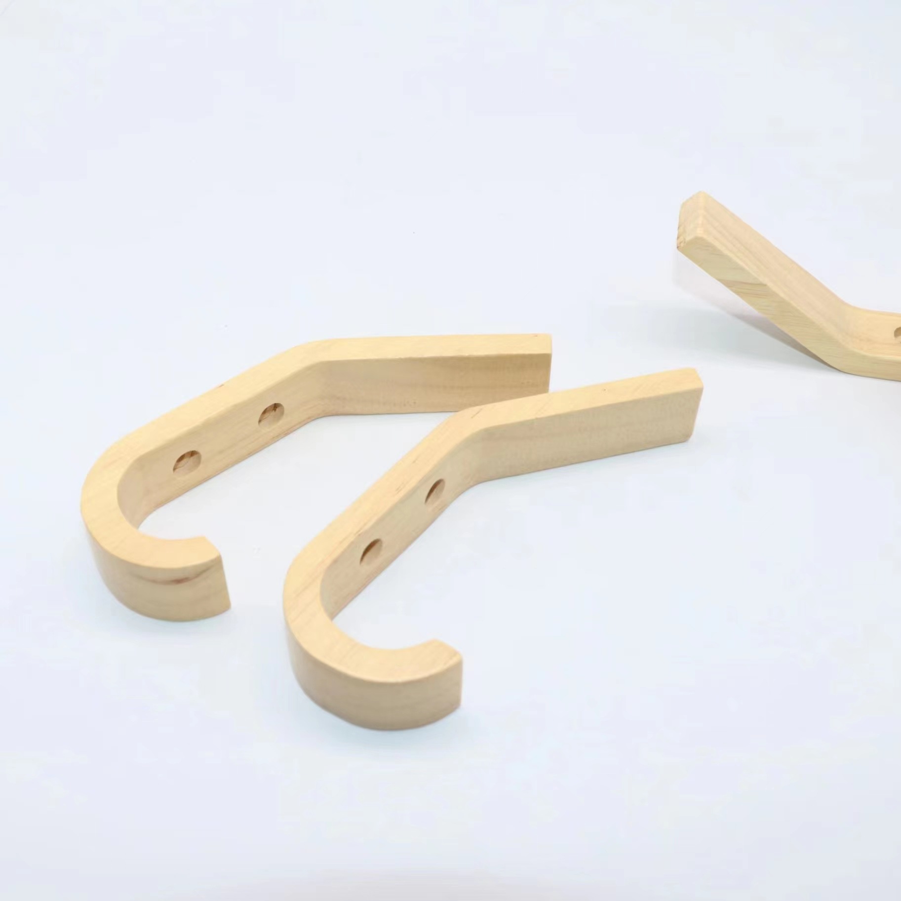 Creative Solid Wood Hook Walnut Clothes Hook Original Color Wooden Coat Hook Wall Hallway Coat Beech Kick