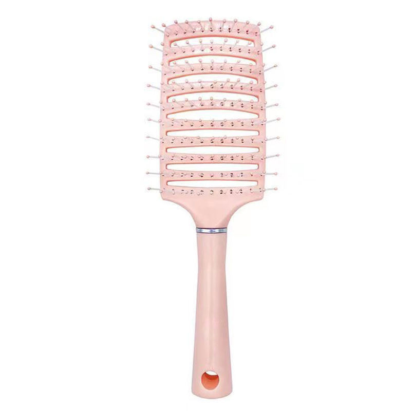 Macaron large curved comb massage comb men's oil head comb curly hair shape comb arc nine ribs comb hairdressing