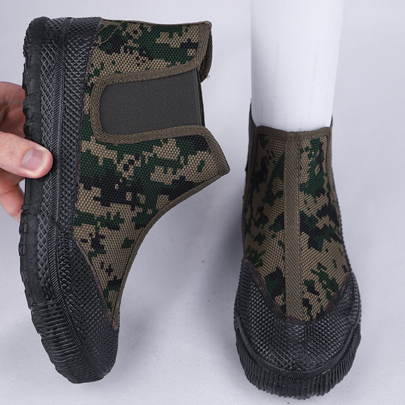 Men's High-top Canvas Shoes Spring 2024 New Camouflage All-match Casual Breathable Non-slip Platform Comfortable Release Shoes