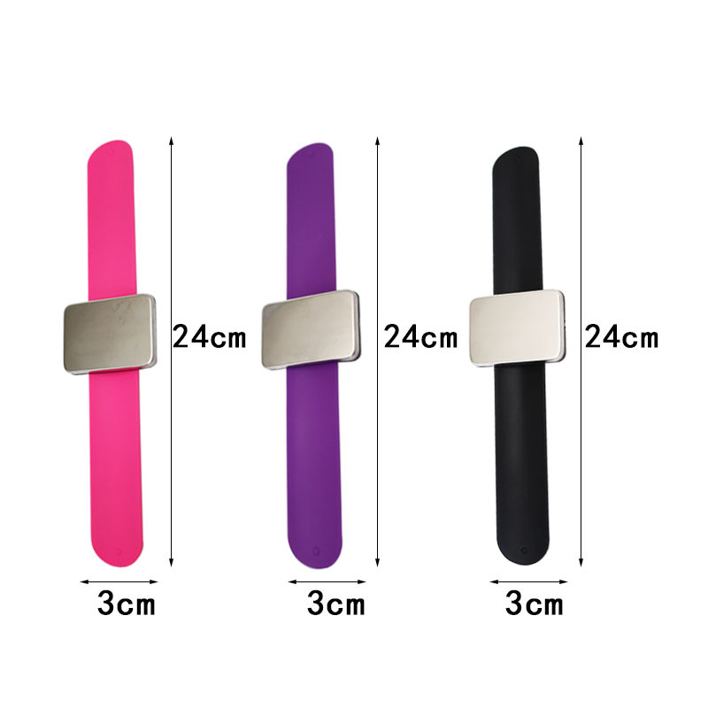 Silicone magnetic wrist strap racket strip magnet clip silicone needle suction device bracelet beauty hairpin racket belt hair tools