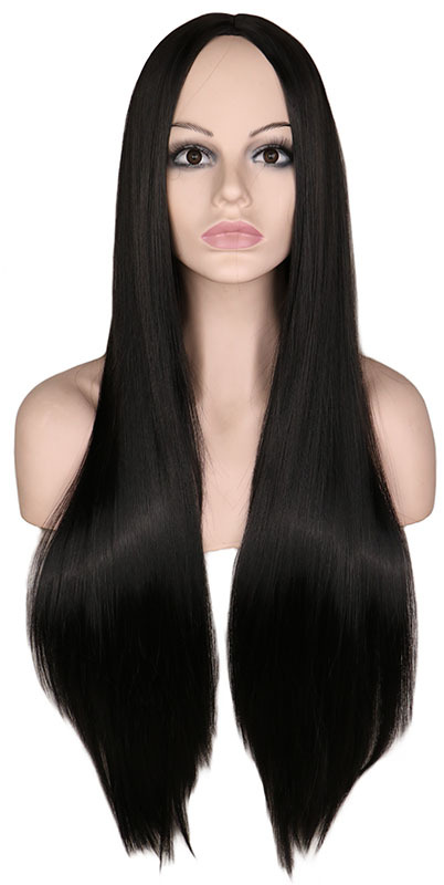 Parrucca Donna Lunga Lisci Capelli Di Media Lunghezza Cyber Celebrità Otto Caratteri Frangia Moda Soffice Naturale Parrucca Set Donna Testa Piena Realistico_voghion.com