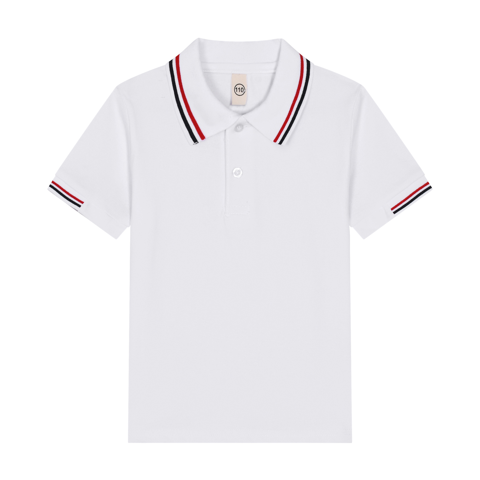 kids Children's T-shirt Long Sleeve Cotton White Lapel Polo Shirt for Boys and Girls Elementary School Students Middle and Large Children's School Uniform