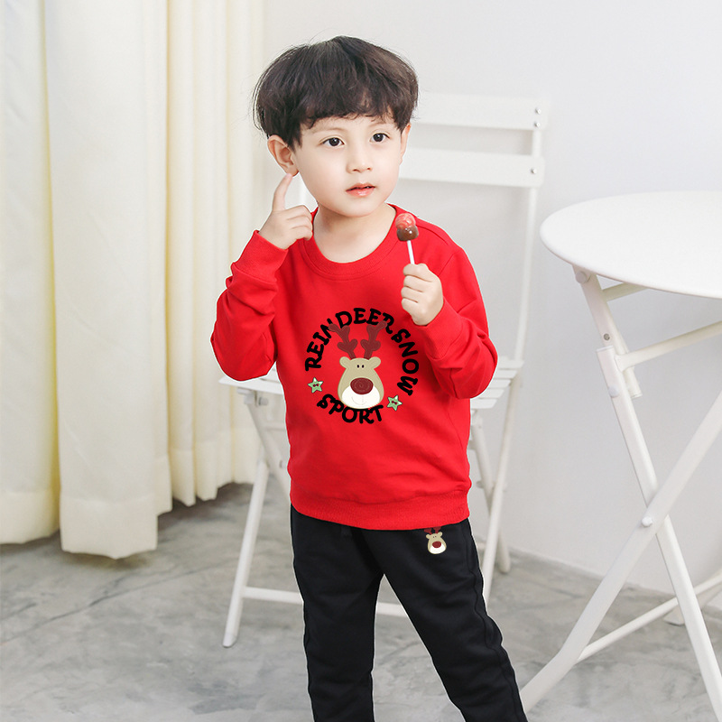 Mi Chun Children's Wear Boys and Girls Baby Autumn Sweat Pants Two-piece New Korean Style Trendy Children's Suit