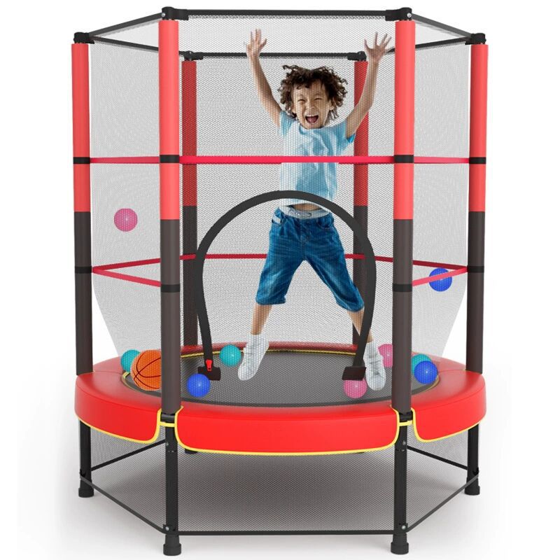 Trampoline Children's Indoor Jumping Bed Jumping Bed Rubbing Bed Fitness Equipment High Fence Trampoline