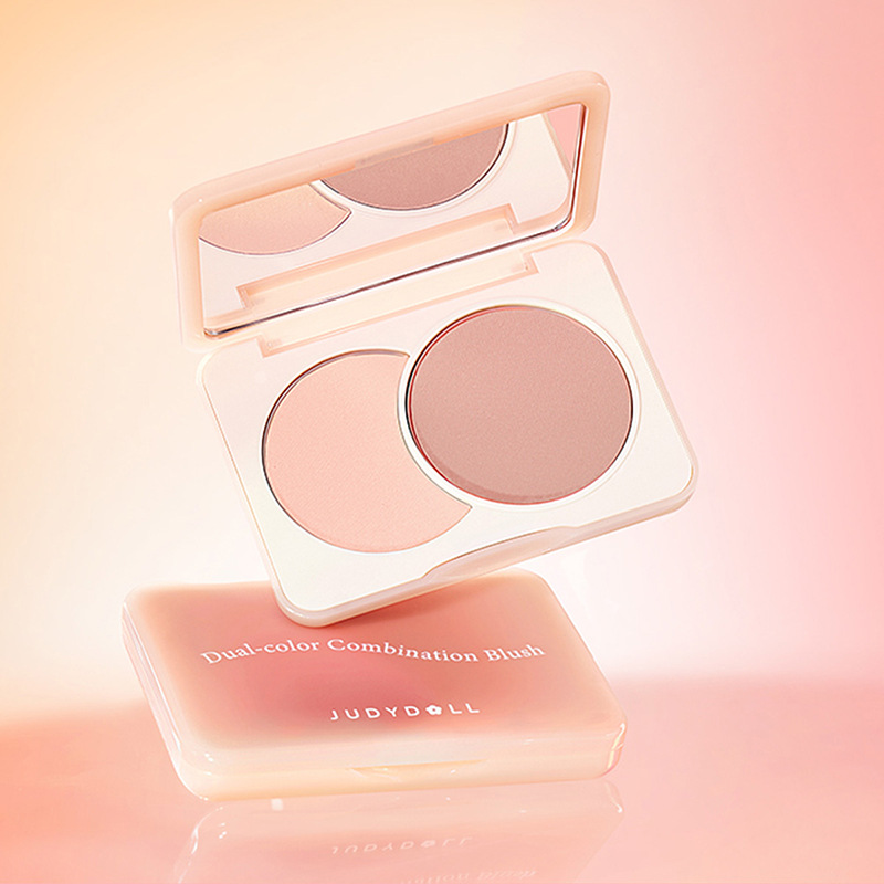 Judydoll/orange monochrome blush high-gloss gills purple gills blue peach matte nude two-color Blush
