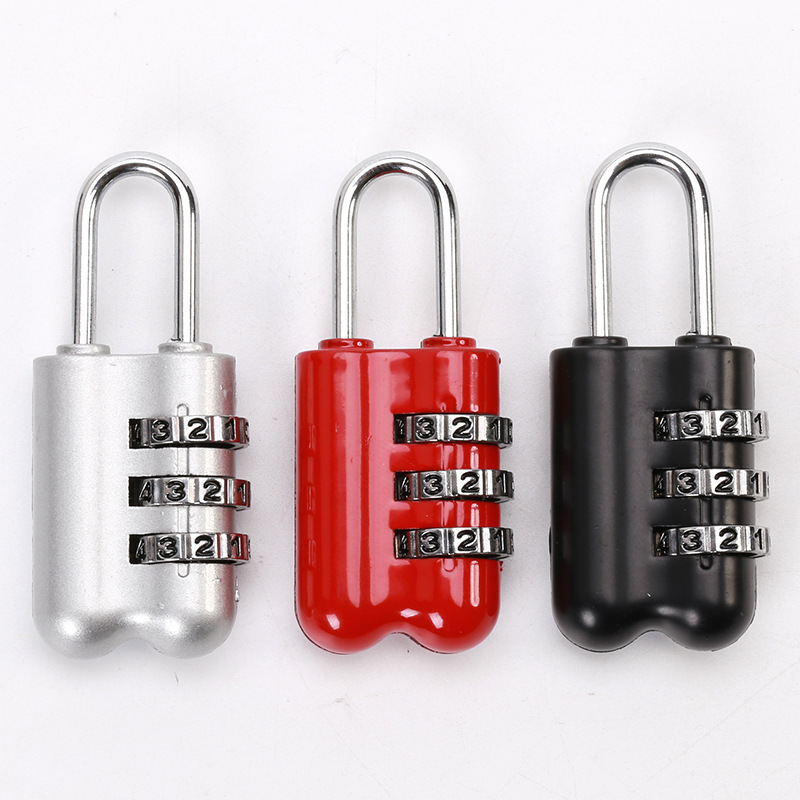 New Mini password lock suitable for luggage backpack drawer security password padlock three aluminum alloy password lock