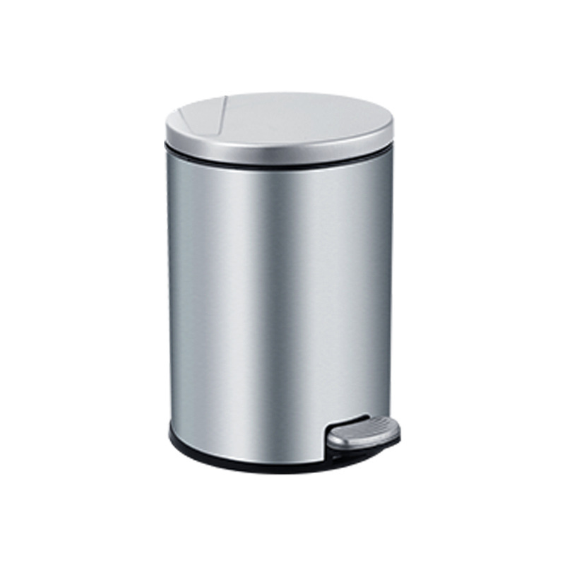 Stainless Steel Trash Bin Home High-end Feeling Pedon Flip Cover Kitchen Living Room Bathroom Hotel Silver Gold