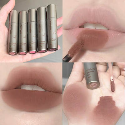 Cappuvini Concentrated Lip Glaze Matte Lip Glaze Lip Glaze Cheap Autumn and Winter Student Women Velvet Chinese Makeup Lipstick