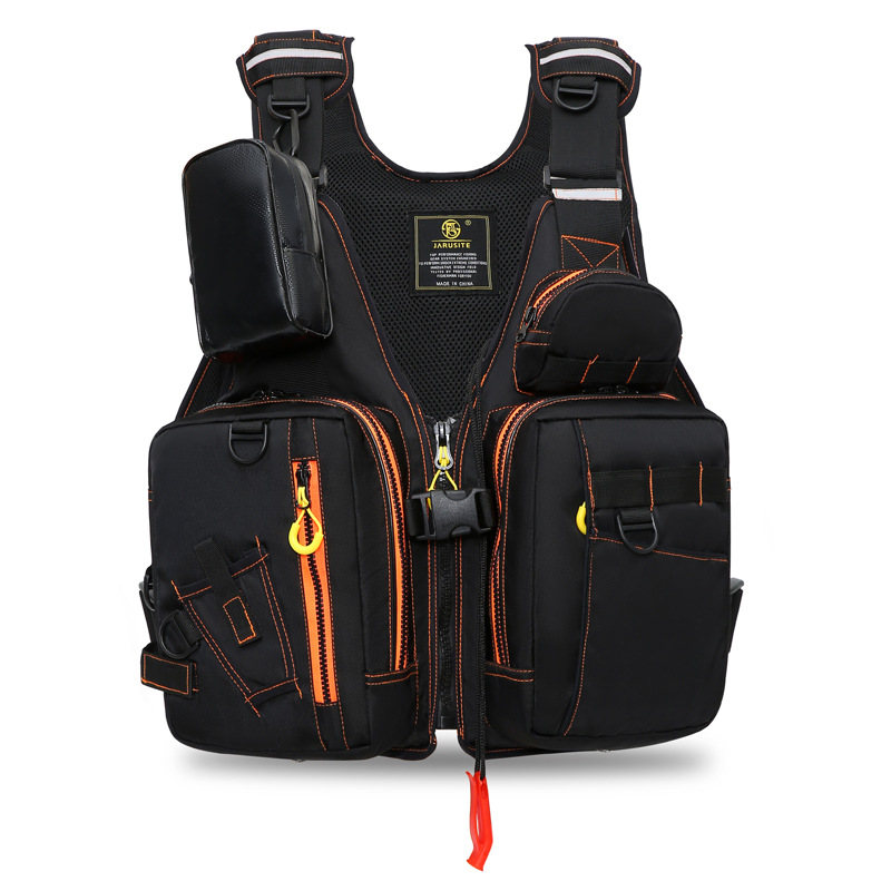 Jarist Life Jacket Large Buoyancy Adult Outdoor Fishing Lifesaving Vest Multi-Pocket Fishing Buoyancy Vest