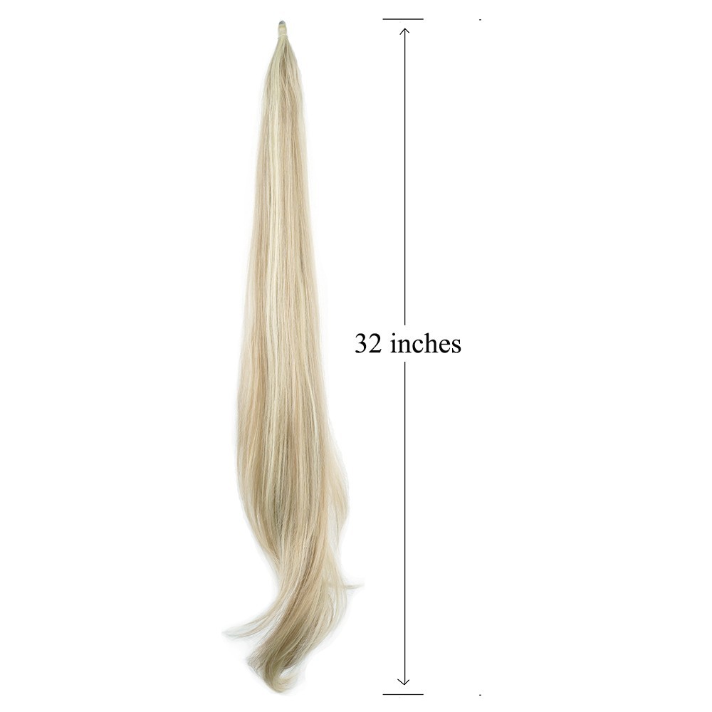 Cross-border wig ponytail 32inch magic wand high ponytail wig winding big wave long curly hair coil hair bundle