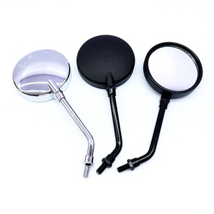 Moxin motorcycle modified rearview mirror 10 positive silk Taiwan car Japanese mirror round mirror reversing mirror replaceable Rod
