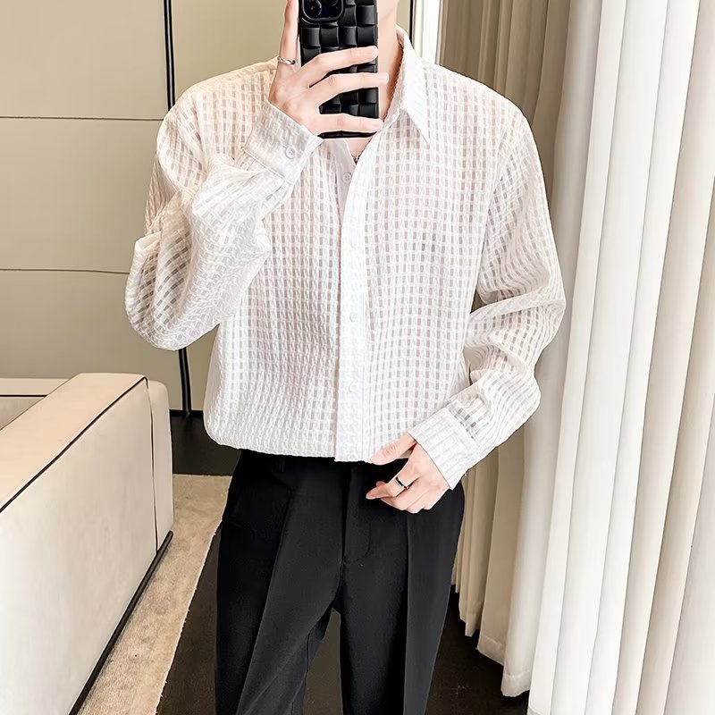 Menhara New Rube Demprament Long -Sleeved Youth Fashion, простая стандартная тенденция, дикий модный солнцезащитный крем
