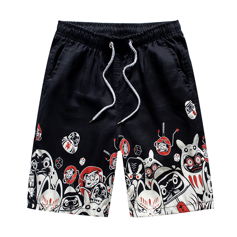 2022 New Arrival Beach Pants Men's Fashion Printed Shorts Loose Casual Beach Pants Outdoor Water Sports Pants