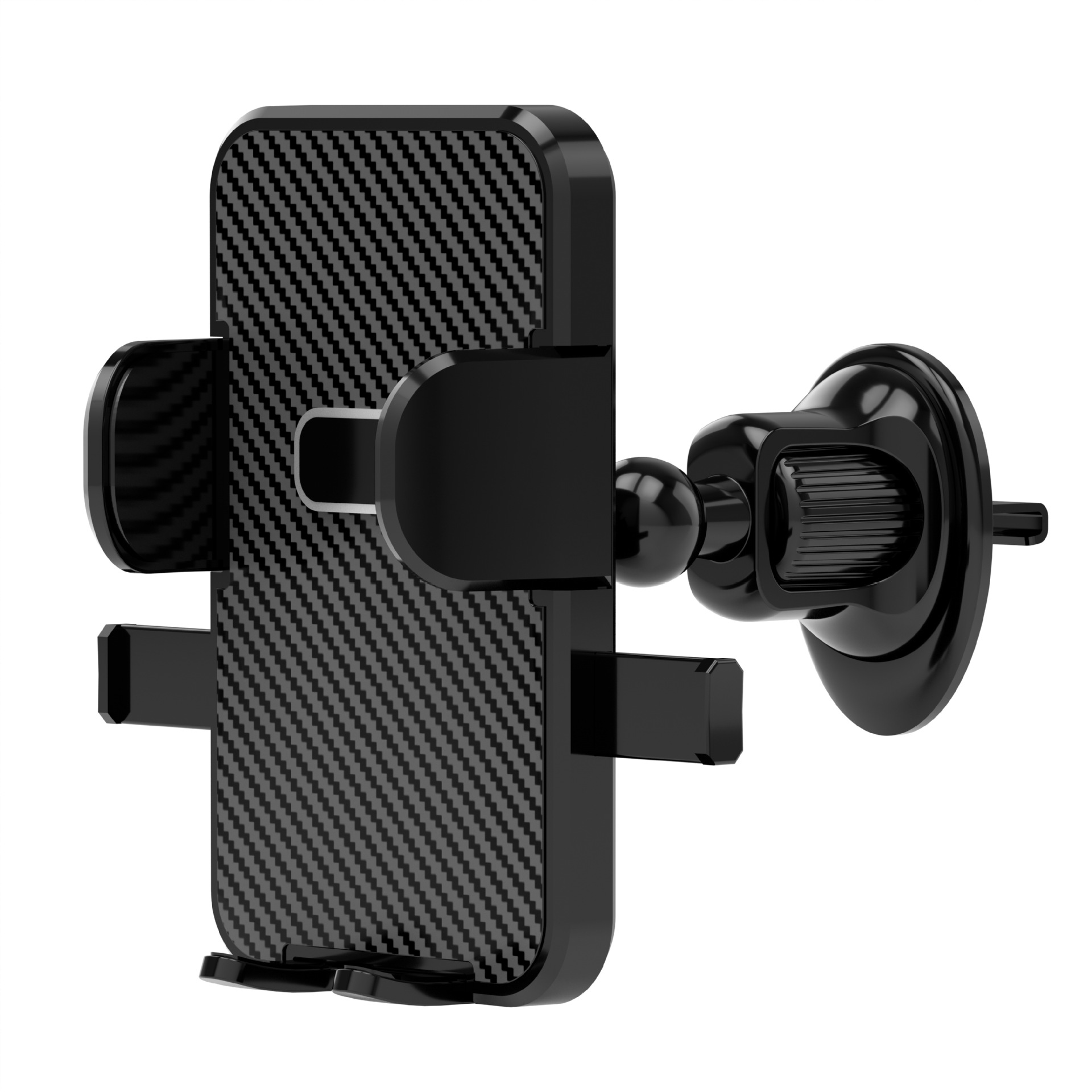 Car mobile phone bracket air outlet rotatable support frame car one lock car navigation frame