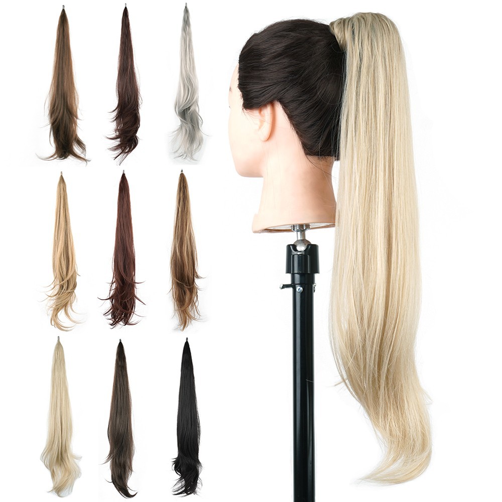 Cross-border wig ponytail 32inch magic wand high ponytail wig winding big wave long curly hair coil hair bundle