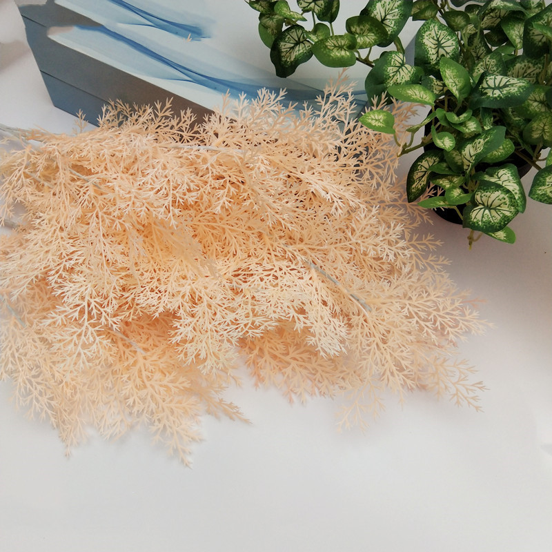 6 fork Misty artificial flower Misty wedding road lead Phoenix tail grass wedding hall hotel home ceiling plastic flower fake flower