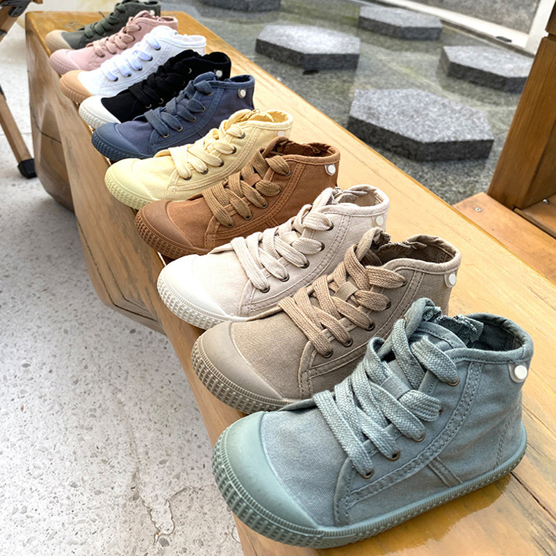 Wholesale Kindergarten Baby Cloth Shoes Soft Sole Spring and Autumn Korean Style Canvas Shoes Boys and Girls Casual Shoes Children's Shoes