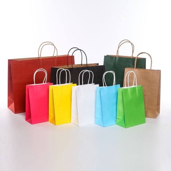 Thickened kraft paper tote bag custom kraft paper bag packing bag takeaway paper bag portable small kraft bag