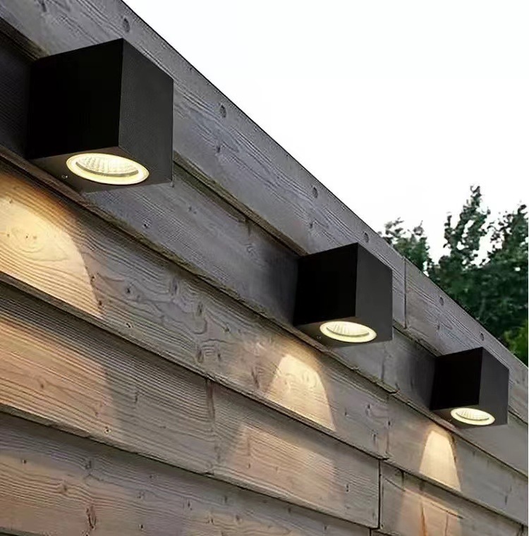户外防水壁灯免吊顶现代简约铝型材双头壁灯背景led洗墙灯射灯