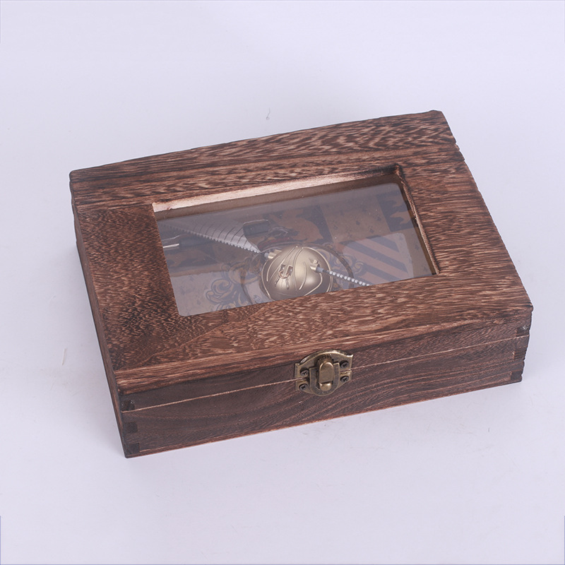 Harry's Golden Snitch Movable Ornaments Wire-controlled Flying Quidditch Props Wooden Boxed Birthday Gift Potter
