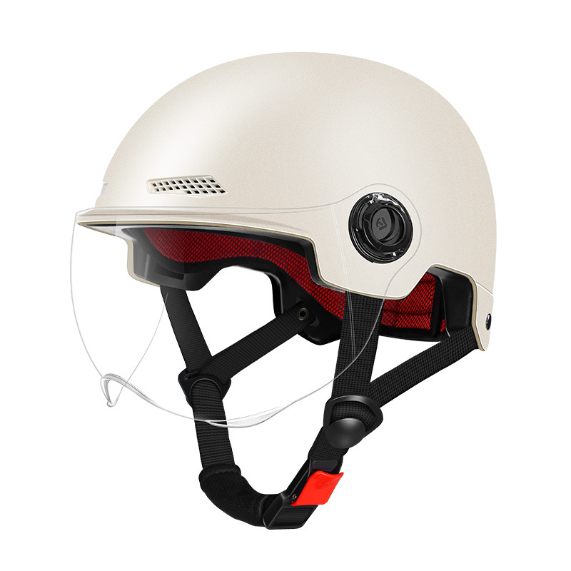 3c Certification Helmet Electric Car Men's And Women's New National Standard Summer Sunscreen Helmet Solid Color Four Seasons Half Helm_voghion.com