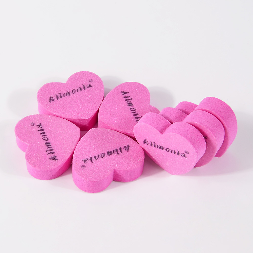 Factory direct supply mini love nail nail file washable sponge polishing nail tools wholesale