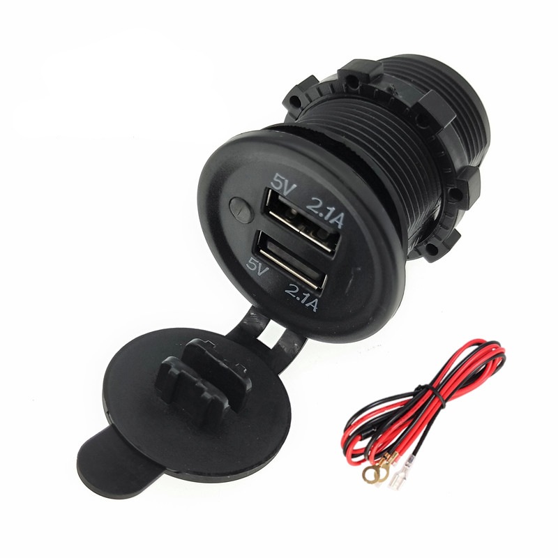 Motorcycle scooter car modification parts take electricity dual USB modification car charger USB car charger