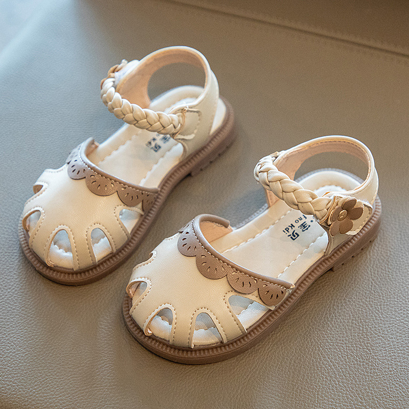Girls' Toe Sandals Baby Shoes 2023 New Summer Children's Shoes Soft Sole Non-slip Little Girl Princess Shoes