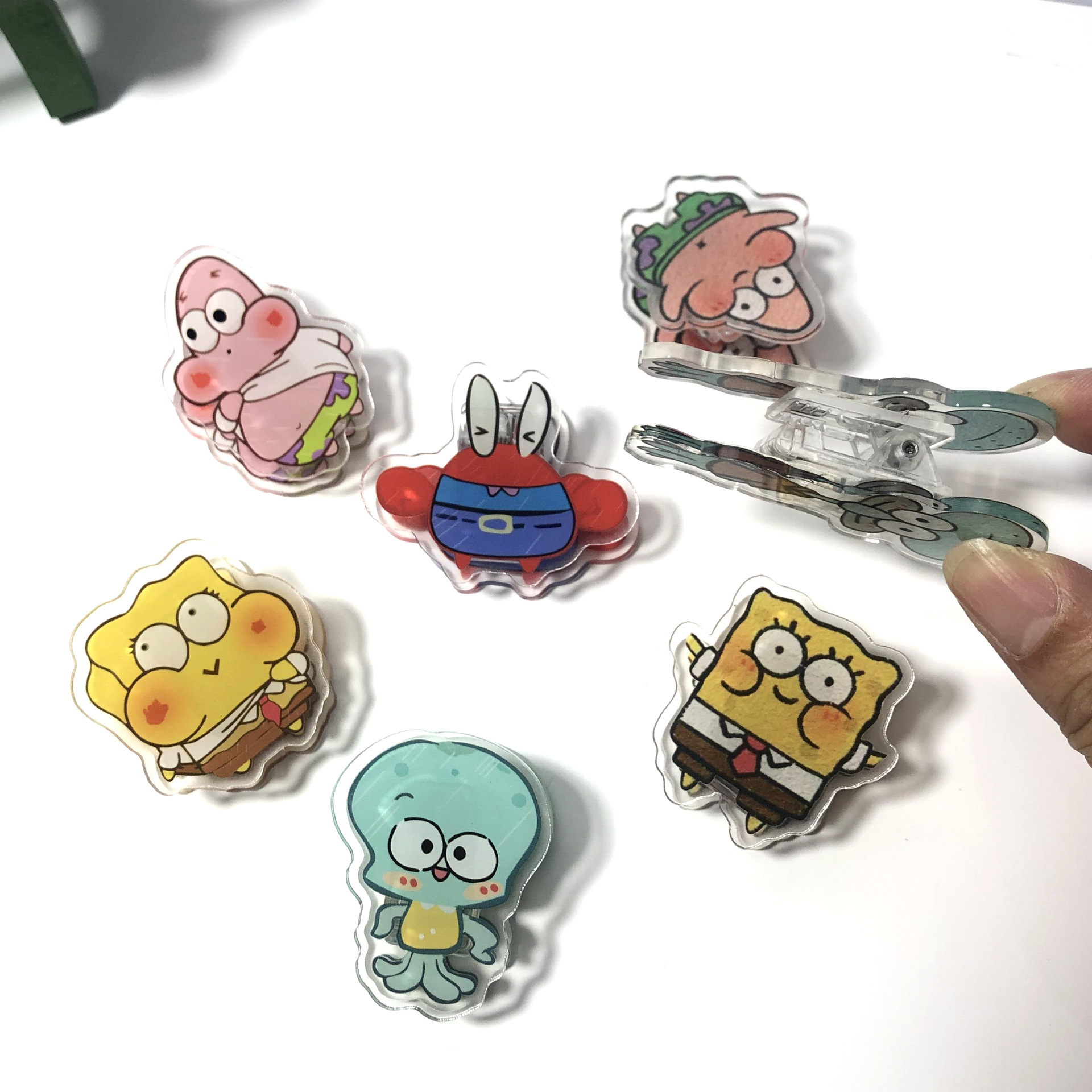 New sponge baby Paida star pp clip acrylic multifunctional storage clip cute cartoon note clip