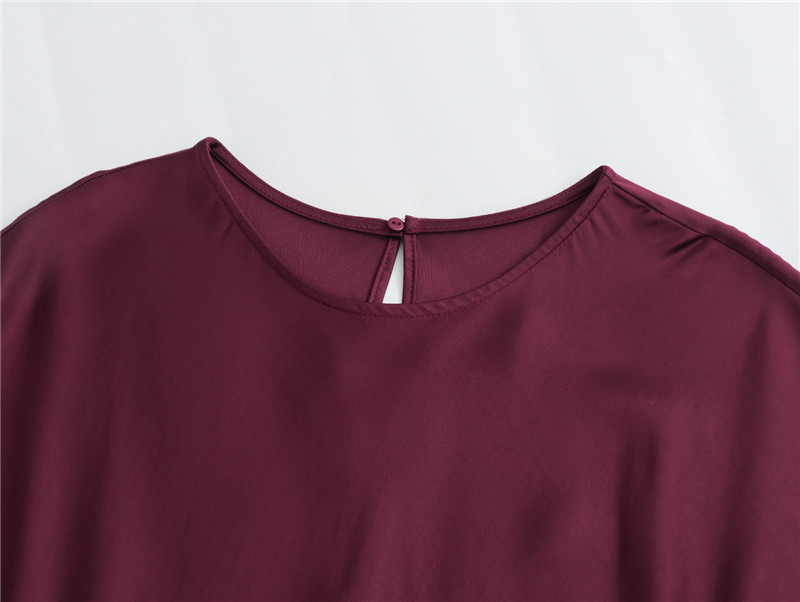 Foreign trade 2023 Winter new European and American style round neck waist A- line silk satin texture long dress women