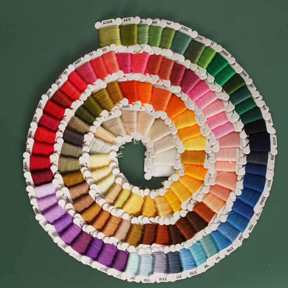 Hand embroidery DIY embroidery cross stitch embroidery weaving embroidery thread 4 meters 8 meters source factory hand accessories
