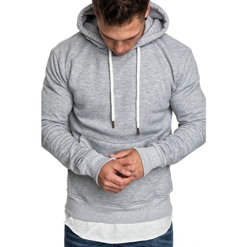 Foreign trade 2023 Amazon new men's solid color hooded pullover men's sweater cross-border foreign trade AliExpress wish