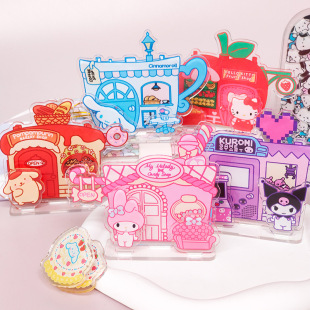 Sanrio shop three plug standing acrylic standing brand melody cute student desktop ornaments wholesale