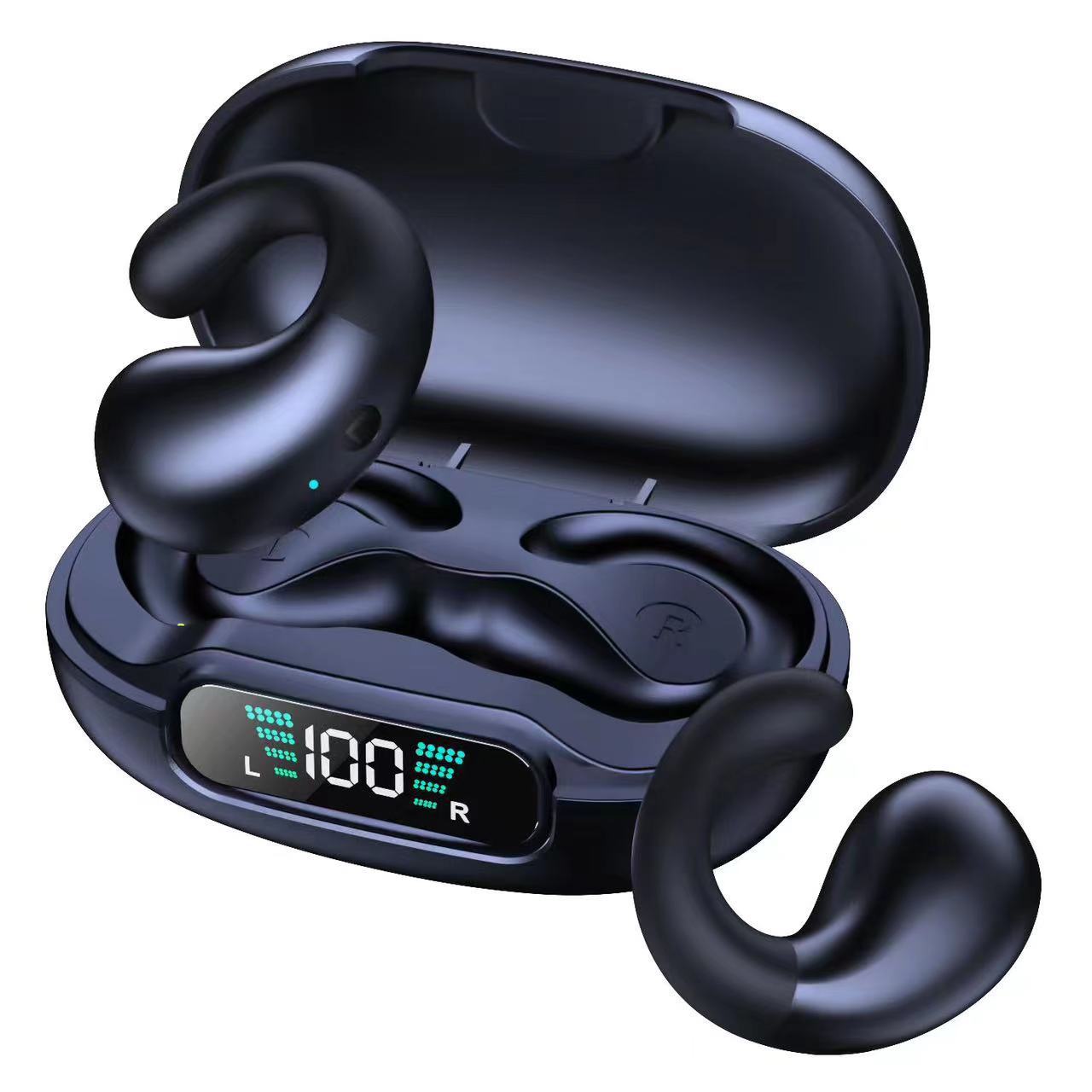 Q92 new Bluetooth headset clip-on-ear digital display with charging bin true wireless binaural clip-on-ear business stereo