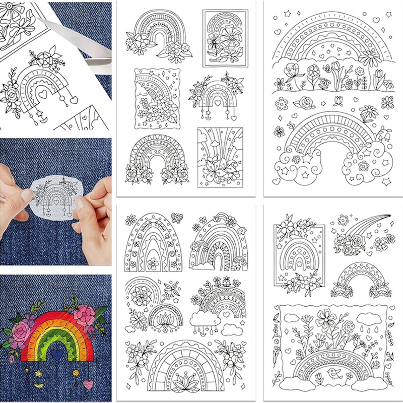 Cross-border hot bohemian pattern water-soluble embroidery stabilizer creative DIY handmade embroidery stabilizer