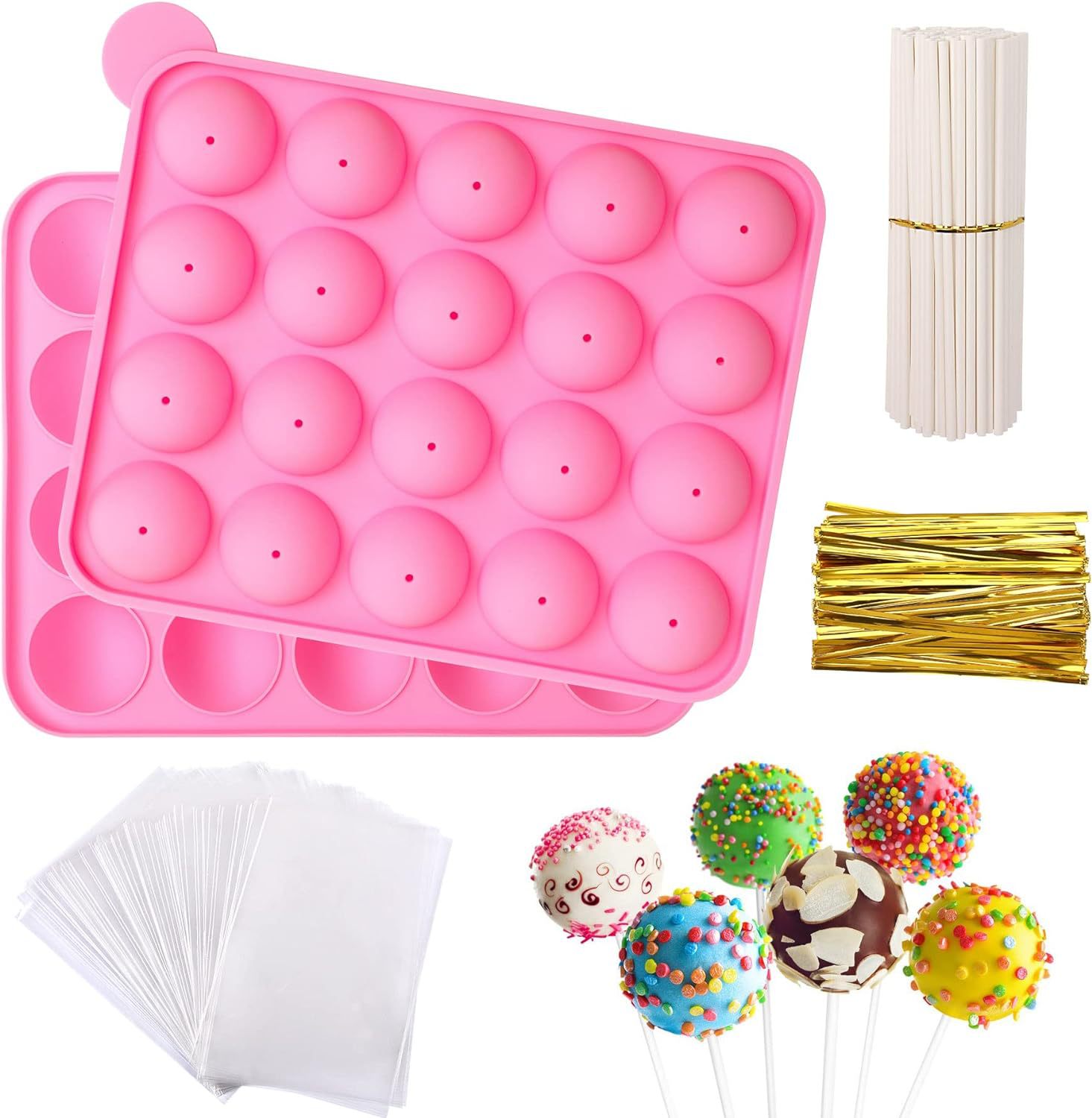 Cross border egg chocolate candy making set DIY lollipop making silicone lollipop mold measuring cup