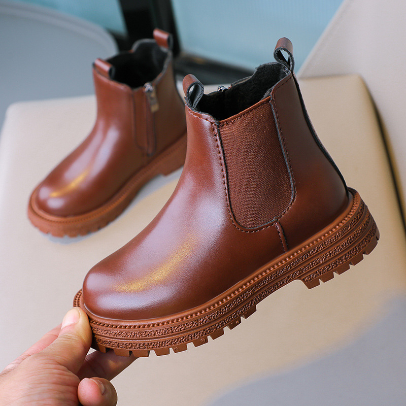 Girls' boots 2023 autumn and winter new children's Martin boots Boys' short boots small medium and big Children Baby shoes cotton boots