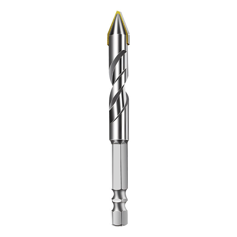 Ceramic dry beating crooked head eccentric drilling concrete drill hexagon shank alloy ceramic tile stone crooked head all-ceramic marble
